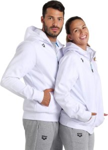 Arena Bluza rozpinana z kapturem Arena Team Hooded Jacket Panel White R.L 1