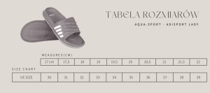 Aqua-Sport Klapki damskie basenowe sportowe na co dzień R.39 2