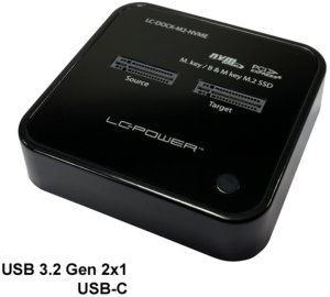 LC-Power LC-Power LC-DOCK-M2-NVME f�r 2x NVMe-M.2-SSD Dockingstation retail 1