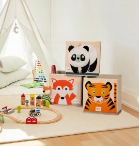 3 Sprouts Storage Box Orange Tiger 3