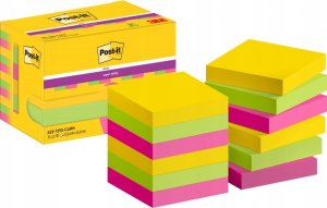 3M Post-It 622-12SS-CARN, Square, Green, Pink, Yellow, Paper, PEFC, 47.6 mm, 47.6 mm 1