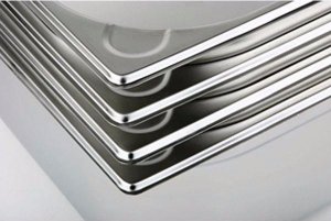 APS APS GN 1/2 Behälter (B)325 x (T)265 x (H)100 mm aus rostfreiem Chrom-Nickel-Edelstahl mit elektrolythisch - 1 Stück (81204) 3