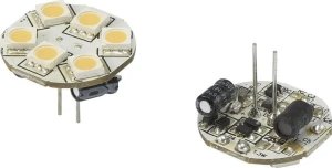 Renkforce Renkforce LED (RGB) Energiklasse A (A++ - E) G4 Stiftform 1.2 W = 10 W Varmhvid (Ø x L) 23 mm x 23 mm 1 stk 1