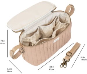 3 Sprouts 3 Sprouts Opbevaringskurv til klap- og barnevogn (Organizer), Quilt/Sennep 3