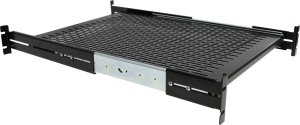 StarTech StarTech.com 2U Sliding Server Rack Mount Shelf - 20 to 30in Adjustable Mounting Depth - Vented - 50lb - Heavy Duty Universal 19” Rack Shelf for Equipment Rack - 24in Deep, Adjustable shelf, Black, Steel, 22.7 kg, 2U, EIA RS310-C 1