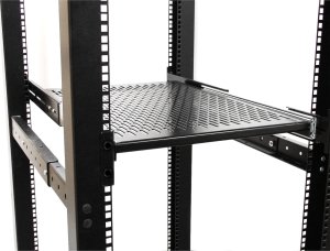 StarTech StarTech.com 2U Sliding Server Rack Mount Shelf - 20 to 30in Adjustable Mounting Depth - Vented - 50lb - Heavy Duty Universal 19” Rack Shelf for Equipment Rack - 24in Deep, Adjustable shelf, Black, Steel, 22.7 kg, 2U, EIA RS310-C 4