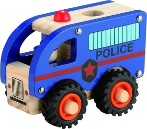 Magni Magni - Wooden police bus with rubber wheels (3896) /Cars, trains and vehicles 1