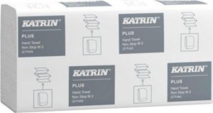 Katrin Håndklædeark Katrin Plus Non-stop Z-fold 2-lag L25.5xB20.3xD8.5cm Nyfiber Hvid,21 pk x 135 stk/krt 1