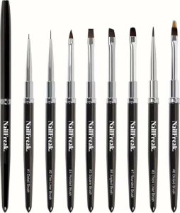 Nailfreak NailFreak Pensel Sæt m/8 pensler 2