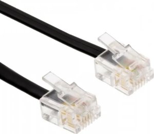 Kabel helos Helos 014067, 6 m, 6P4C, 6P4C, Black, Translucent, Male, Male 1