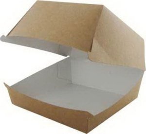 Antalis Pudełko na burgera brązowy/biały 120x120x80mm 240szt/pak - (240 szt.) 2