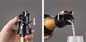 Vacu Vin Vacu Vin Champagne Saver, Black, Silver 19