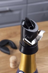 Vacu Vin Vacu Vin Champagne Saver, Black, Silver 30