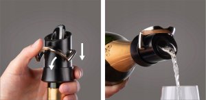 Vacu Vin Vacu Vin Champagne Saver, Black, Silver 31
