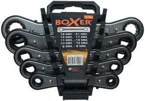 BOXER Ringgaffelnøglesæt med skralde - dobbelt 2