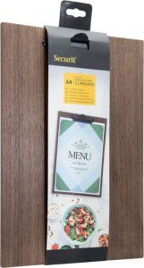 Securit Securit® A4 WALNUT CLIP menuholder 3