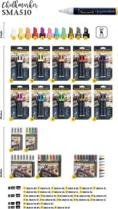 Securit Securit BL-SMA510-WT, 2 pc(s), White, Black, White, Blue, White, 6 mm, Ceramic, Glass, Metal, Plastic 5