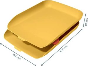 Leitz Leitz 53581019, Polystyrene (PS), Yellow, A4, 274 mm, 40.7 cm, 81 mm 3