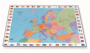 Bantex BANTEX SKRIVEUNDERLAG, EUROPA, BLÅ 1