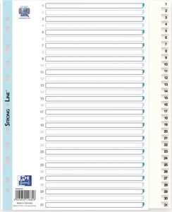 Elba Register Elba Strong-Line® A4+ hvid 1-31 PP 1