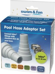 Swim & Fun Slange adaptersæt som passer til Intex 2