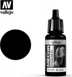 Vallejo Vallejo 70.642, Base paint primer, Plastic, Ready mixed, Black, Satin, Bottle 1