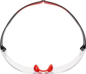 3M 3M 7100148026, Safety goggles, Grey, Red, Transparent, Polycarbonate (PC), Polycarbonate, Box 3