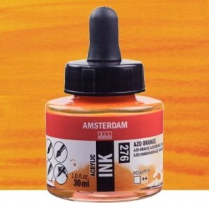 Artequipment Amsterdam Acrylic Ink Bottle Azo Orange 276 1