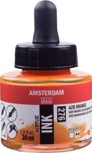 Artequipment Amsterdam Acrylic Ink Bottle Azo Orange 276 2