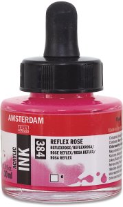 Artequipment Amsterdam Acrylic Ink Bottle Reflex Rose 384 1