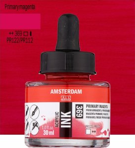 Artequipment Amsterdam Acrylic Ink Bottle Primary Magenta 369 1