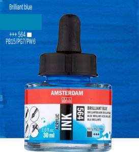 Artequipment Amsterdam Acrylic Ink Bottle Brilliant Blue 564 1