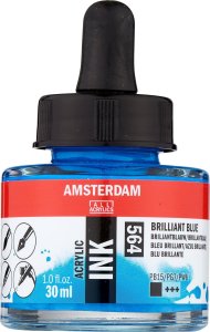 Artequipment Amsterdam Acrylic Ink Bottle Brilliant Blue 564 2