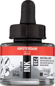 Artequipment Amsterdam Acrylic Ink Bottle Neutral Grey 710 1