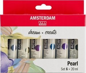 Artequipment Amsterdam Standard Series Acrylics Pearl Set 6 × 20 ml 1