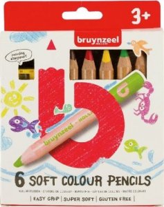 BRUYNZEEL SAKURA Bruynzeel Kids Soft Colouring Pencils Set 6 2