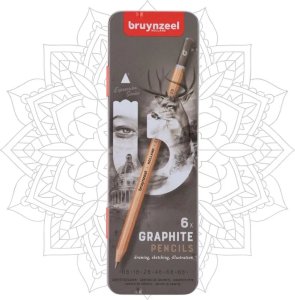 BRUYNZEEL SAKURA Bruynzeel Expression graphite pencil tin | 6 pieces 6