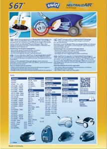 Worek do odkurzacza Swirl Swirl S67, Universal, Dust bag, White, Box, 4 pc(s) 2