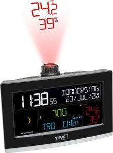 TFA TFA-Dostmann View Show, Black, Indoor hygrometer, Indoor thermometer, Outdoor thermometer, Plastic, 10 - 99%, 0 - 50 °C, 32 - 99.9 °F 1