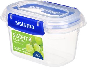 Sistema sistema® Frischhaltedose KLIP IT + 7.9 cm hoch 400,0 ml transparent, blau 1