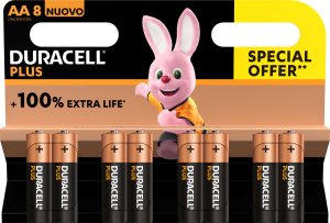 Duracell Duracell Plus 100, Single-use battery, AA, Alkaline, 1.5 V, 8 pc(s), Multicolour 1