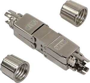 LogiLink LogiLink MP0057, Cat.6A, Cat.7, Cat.7A, Metallic, Straight, Metal, Nickel, Zinc, 22/24, Nickel 1