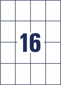 AVERY Avery B5274-50 52 x 74 mm, A4, belagt, Mat, Hvid Hvid 311x220x23mm (50Ark) - (50 st pr. karton) 3