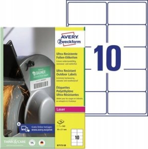 AVERY Avery B7173-50, White, Rectangle, Permanent, 99 x 57 mm, A4, Teslin 2