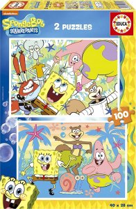 Educa Educa Sponge Bob puzzle, 2x100 pieces 1