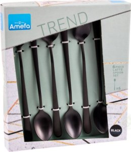 Amefa 6 łyżeczek do kawy latte czarne 3