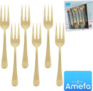 Amefa Austin 1410 - 6 Cake Forks in trend box  - champagne 1