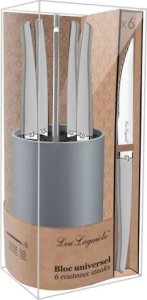 Amefa Lou Laguiole -  Steaks Knive- elegant satinfinish -6 stk  & kniv holder 3