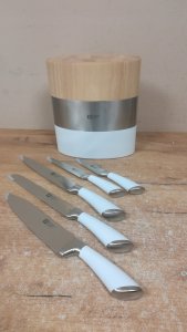 Richardson Sheffield FUSION - 5 pc knife block - white 2