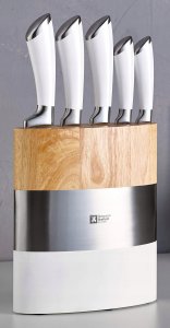 Richardson Sheffield FUSION - 5 pc knife block - white 3